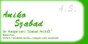 aniko szabad business card